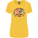 Pink or Blue New Baby Pregnancy Pregnant Womens Wider Cut T-Shirt Yellow
