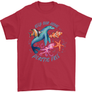Plastic Free Climate Change Octopus Ocean Fish Mens T-Shirt 100% Cotton Red