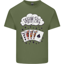 Poker Dream Big Mens Cotton T-Shirt Tee Top Military Green