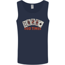 Poker Odd Times Funny Mens Vest Tank Top Navy Blue