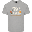 Pool and Beer That's Why I'm Here Mens Cotton T-Shirt Tee Top Sports Grey