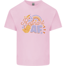 Pregnant AF New Baby Pregnancy Mum Kids T-Shirt Childrens Light Pink