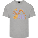 Pregnant AF New Baby Pregnancy Mum Kids T-Shirt Childrens Sports Grey