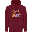 Pregnant AF New Baby Pregnancy Mum Mens 80% Cotton Hoodie Maroon