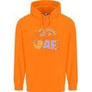 Pregnant AF New Baby Pregnancy Mum Mens 80% Cotton Hoodie Orange