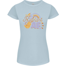 Pregnant AF New Baby Pregnancy Mum Womens Petite Cut T-Shirt Light Blue