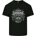 Premium Legend 49th Birthday 1974 Mens Cotton T-Shirt Tee Top Black