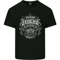 Premium Legend 51st Birthday 1972 Mens Cotton T-Shirt Tee Top Black