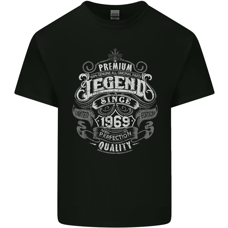 Premium Legend 54th Birthday 1969 Mens Cotton T-Shirt Tee Top Black