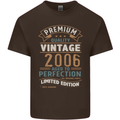Premium Vintage 17th Birthday 2006 Mens Cotton T-Shirt Tee Top Dark Chocolate