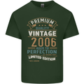 Premium Vintage 17th Birthday 2006 Mens Cotton T-Shirt Tee Top Forest Green