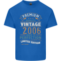 Premium Vintage 17th Birthday 2006 Mens Cotton T-Shirt Tee Top Royal Blue