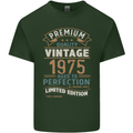 Premium Vintage 48th Birthday 1975 Mens Cotton T-Shirt Tee Top Forest Green
