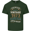 Premium Vintage 50th Birthday 1973 Mens Cotton T-Shirt Tee Top Forest Green