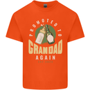 Promoted to Grandad Est. 2023 Mens Cotton T-Shirt Tee Top Orange