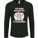 Promoted to Grandma Funny Baby Boy Girl Mens Long Sleeve T-Shirt Black