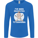 Promoted to Grandma Funny Baby Boy Girl Mens Long Sleeve T-Shirt Royal Blue