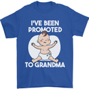 Promoted to Grandma Funny Baby Boy Girl Mens T-Shirt 100% Cotton Royal Blue