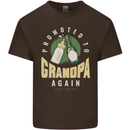 Promoted to Grandpa Est. 2023 Mens Cotton T-Shirt Tee Top Dark Chocolate