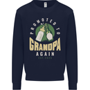 Promoted to Grandpa Est. 2025 Kids Sweatshirt Jumper Navy Blue