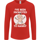 Promoted to Nanny Funny Baby Boy Girl Mens Long Sleeve T-Shirt Red