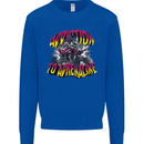Quad Biking Adrenaline ATV Biker Off Road Mens Sweatshirt Jumper Royal Blue