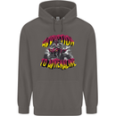 Quad Biking Adrenaline Off Road ATV Biker Mens 80% Cotton Hoodie Charcoal