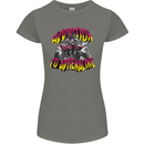 Quad Biking Adrenaline Off Road ATV Biker Womens Petite Cut T-Shirt Charcoal