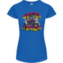 Quad Biking Adrenaline Off Road ATV Biker Womens Petite Cut T-Shirt Royal Blue