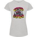 Quad Biking Adrenaline Off Road ATV Biker Womens Petite Cut T-Shirt Sports Grey
