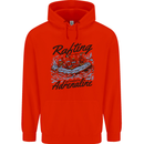 Rafting Get Soaked in Adrenaline White Water Childrens Kids Hoodie Bright Red