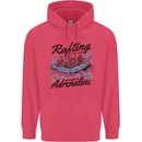 Rafting Get Soaked in Adrenaline White Water Childrens Kids Hoodie Heliconia