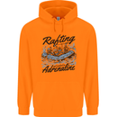 Rafting Get Soaked in Adrenaline White Water Childrens Kids Hoodie Orange
