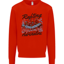 Rafting Get Soaked in Adrenaline White Water Kids Sweatshirt Jumper Bright Red