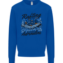Rafting Get Soaked in Adrenaline White Water Kids Sweatshirt Jumper Royal Blue
