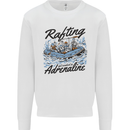 Rafting Get Soaked in Adrenaline White Water Kids Sweatshirt Jumper White