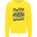Rafting Get Soaked in Adrenaline White Water Kids Sweatshirt Jumper Yellow