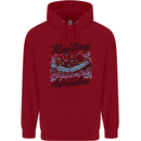 Rafting Get Soaked in Adrenaline White Water Mens 80% Cotton Hoodie Red