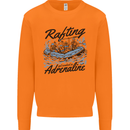 Rafting Get Soaked in Adrenaline White Water Mens Sweatshirt Jumper Orange