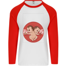 Angry Mom New Baby Pregnancy Pregnant Mens L/S Baseball T-Shirt White/Red