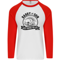 Daddy & Son Best FriendsFather's Day Mens L/S Baseball T-Shirt White/Red