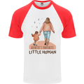 Aunties Favourite Human Funny Niece Nephew Mens S/S Baseball T-Shirt White/Red