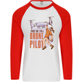 Trust Me I'm a Drone Pilot Mens L/S Baseball T-Shirt White/Red