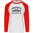 Property of My Awesome Fiance Mens L/S Baseball T-Shirt White/Red