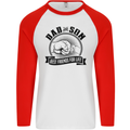 Dad & Son Best Friends Father's Day Mens L/S Baseball T-Shirt White/Red