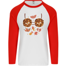 Girls Trip Fancy Dress Costume Holiday Mens L/S Baseball T-Shirt White/Red