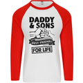 Daddy & Sons Best Friends Father's Day Mens L/S Baseball T-Shirt White/Red