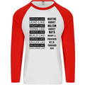 Dream Like Black Lives Matter History Month Mens L/S Baseball T-Shirt White/Red
