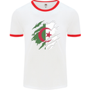 Torn Algeria Flag Algerian Day Football Mens Ringer T-Shirt White/Red