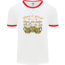 Beer is Good Beers are Better Funny Alcohol Mens Ringer T-Shirt White/Red